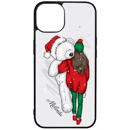 Kérd a neveddel - Lány & Maci - csajos karácsony iPhone 17 MagSafe tok