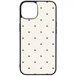 Elegáns szívecskés - CREAM - szives csajos iPhone 15 tok