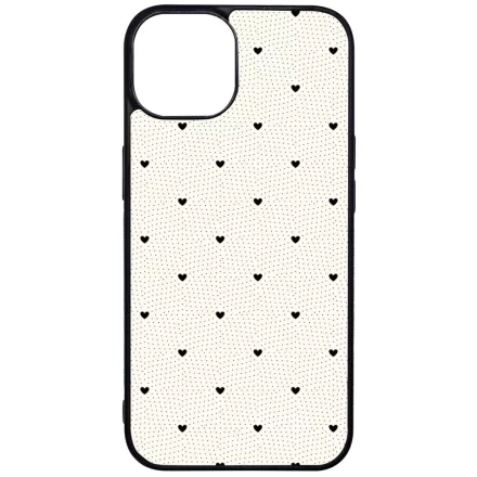 Elegáns szívecskés - CREAM - szives csajos iPhone 15 tok