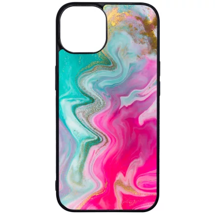 Pink gold Mixed Inks arany mintas marvanyos iPhone 17 MagSafe tok