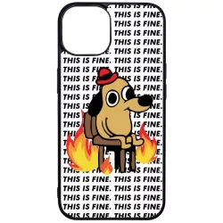 This is fine DOG kutyas meme iPhone 15 tok
