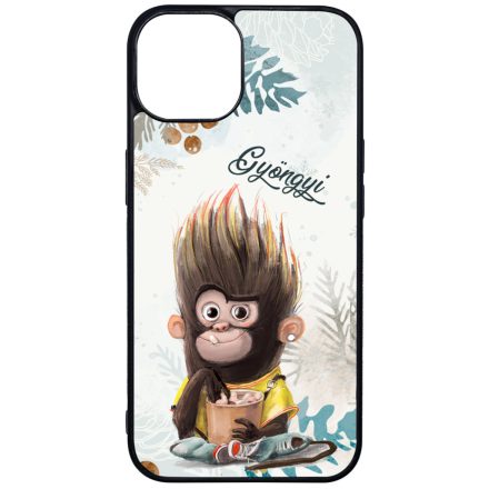 Kávés Maki - Téli mintás iPhone 15 tok