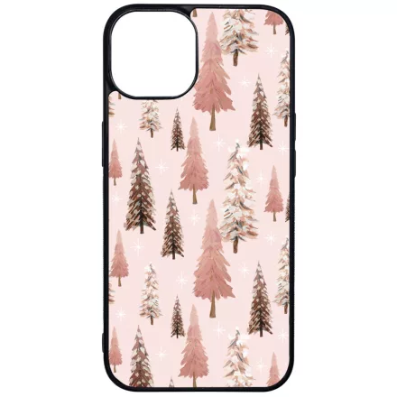 Rózsaszín karácsonyi fenyőfa mintás iPhone 17 MagSafe tok
