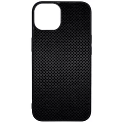 Speaker fekete metál mintás iPhone 15 tok