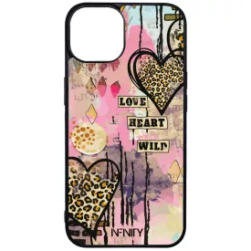 Street Art szív leopárd mintás iPhone 16 MagSafe tok