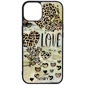 Szépséges leopárd mintás szívek iPhone 16 MagSafe tok
