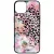 Pink virágos leopárd iPhone 16 MagSafe tok