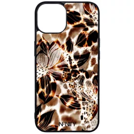 Különleges aranyló virágos zsiráf iPhone 16 MagSafe tok