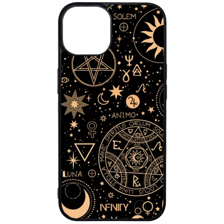 Aranyló ezoterikus szimbólumok iPhone 16 MagSafe tok