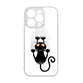 kapaszkodó macska macskás cica cicás iPhone 15 Pro tok