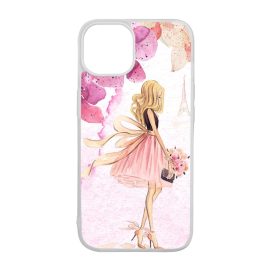 virágos fashion menyasszony párizs paris eiffel torony tavaszi iPhone 15 Pro tok