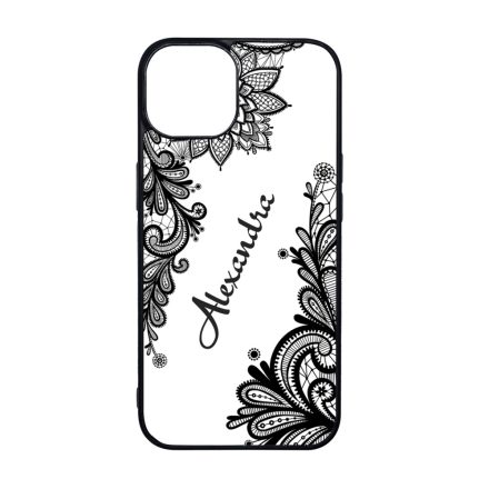 kérd a neveddel csipkés csajos iPhone 15 Pro tok