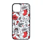 téli karácsonyi mintás textúra iPhone 15 Pro tok