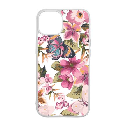 pillangós lepkés virág mintás iPhone 15 Pro tok