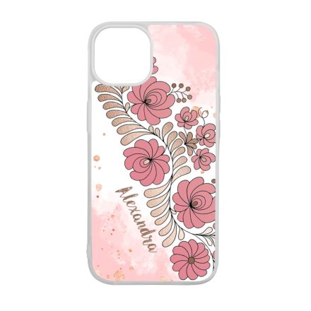 Kérd a neveddel - RoseGold Matyó magyar mintás hungarian folk iPhone 15 Pro Magsafe tok