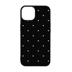 Elegáns szívecskés - BLACK - szives csajos  iPhone 15 Pro tok