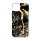 Luxury Golden Black marvanyos marvany mintas iPhone 15 Pro tok