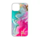 Pink gold Mixed Inks arany mintas marvanyos iPhone 15 Pro tok