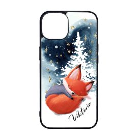 Tündéri róka - Téli mintás iPhone 15 Pro tok