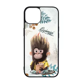 Kávés Maki - Téli mintás iPhone 15 Pro tok