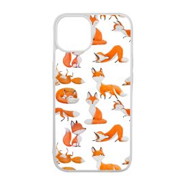Rajzolt Róka mintás iPhone 15 Pro tok
