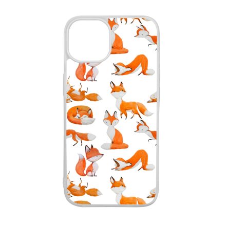 Rajzolt Róka mintás iPhone 15 Pro tok