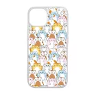 Tündéri Kawaii cica mintás iPhone 15 Pro tok