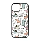 Tündéri rajzolt kutya mintás iPhone 15 Pro tok
