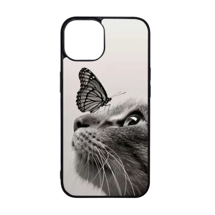 Cica és Pillangó - macskás iPhone 15 Pro Max Magsafe tok