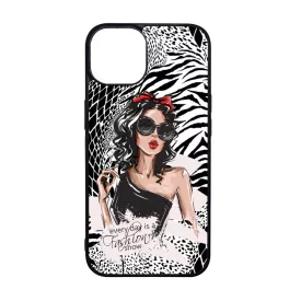 Fashion Show Girl Wild Beauty Csajos Allat mintas iPhone 15 Pro Max tok