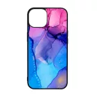 Blue Pink Gradient Ink kek rozsaszin marvanyos iPhone 15 Pro Max tok