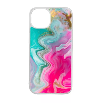 Pink gold Mixed Inks arany mintas marvanyos iPhone 15 Pro Max Magsafe tok