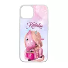 Unikornis és kávé - Téli mintás iPhone 15 Pro Max Magsafe tok