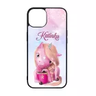 Unikornis és kávé - Téli mintás iPhone 15 Pro Max tok