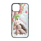 Nyuszi és Süni - Téli mintás iPhone 15 Pro Max tok