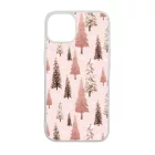 Rózsaszín karácsonyi fenyőfa mintás iPhone 15 Pro Max tok
