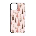 Rózsaszín karácsonyi fenyőfa mintás iPhone 15 Pro Max tok