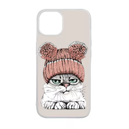 Cuki sapkás cica iPhone 15 Pro Max Magsafe tok