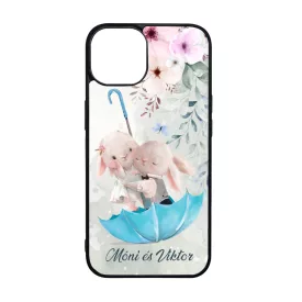 Neves cukisagok kollekcio Esernyos nyuszi szerelem iPhone 15 Pro Max tok