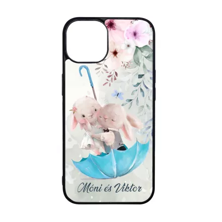 Neves cukisagok kollekcio Esernyos nyuszi szerelem iPhone 15 Pro Max tok