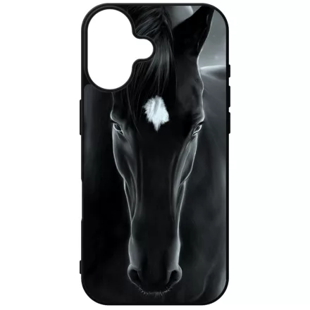 lovas fekete ló iPhone 16 tok