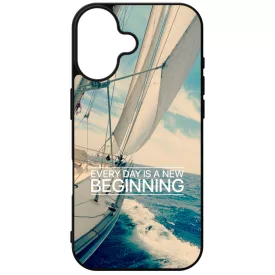 Minden nap egy új kezdet vitorlás tenger nyár iPhone 16 tok
