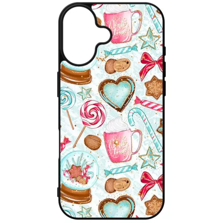 téli karácsonyi csajos mintás iPhone 16 tok