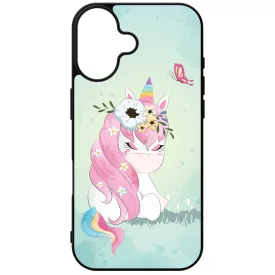 Édes unikornis és a Pillangó unicorn egyszarvú iPhone 16 tok