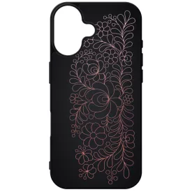 Elegáns Matyó - Rosegold magyar mintás hungarian folk iPhone 16 tok