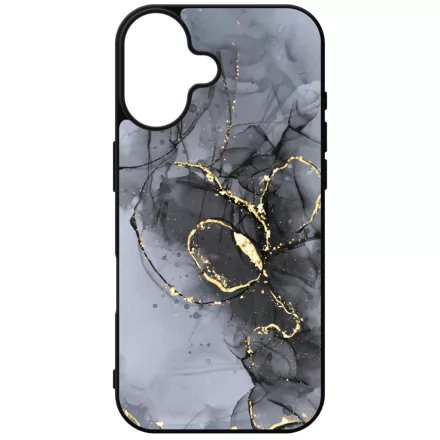 Golden Black marvanyos marvany mintas hatás iPhone 16 tok