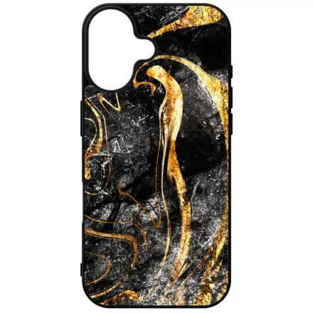 Luxury Golden Black marvanyos marvany mintas iPhone 16 tok