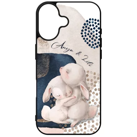 Kerd a neveddel - Cuki nyuszik - osz iPhone 16 tok