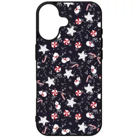 Cuki karácsonyi díszek mintás iPhone 16 tok