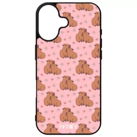Cuki pink capybara szerelem iPhone 16 tok